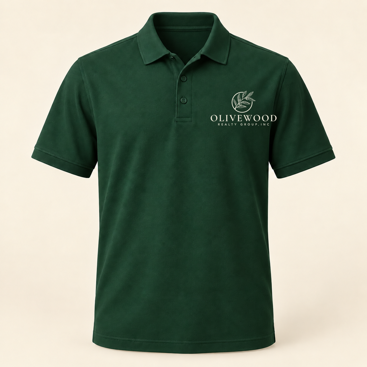 Olivewood Realty official logo embroidered polo