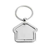 House Shaped Metal Keychain – product view 2