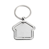 House Shaped Metal Keychain