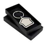 House Shaped Metal Keychain