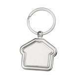 House Shaped Metal Keychain