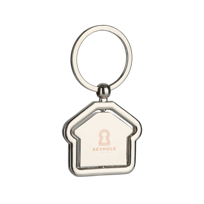 House Shaped Metal Keychain – product view 1