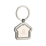 House Shaped Metal Keychain