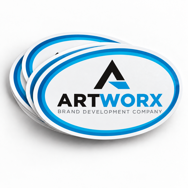 Oval Stickers – product view 1