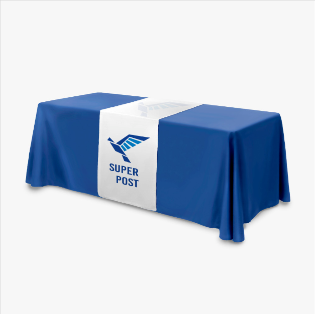 Custom Size Table Runner and Solid Color Throw Combo – product view 1