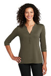 LK750 Port Authority ® Ladies UV Choice Pique Henley