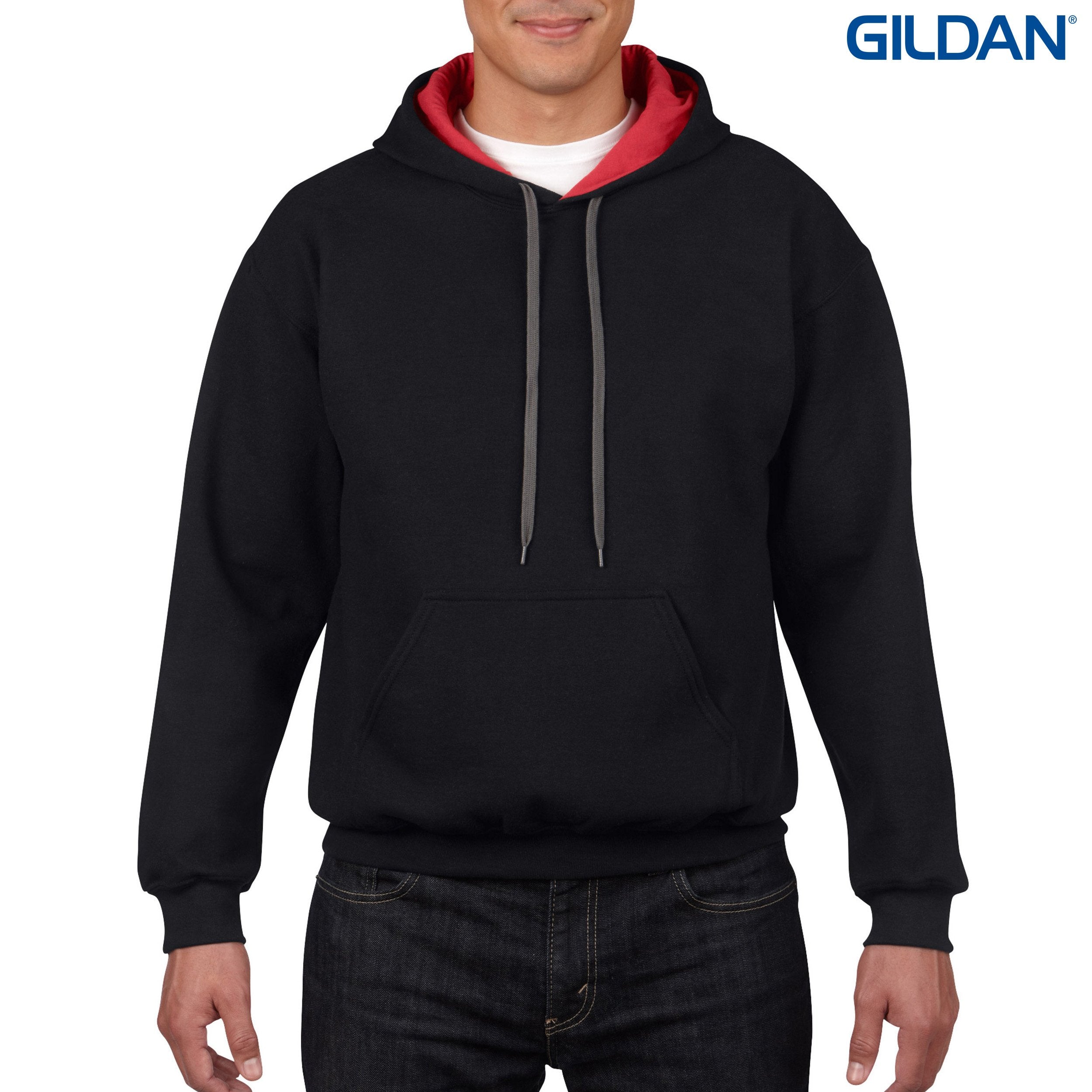 Gildan Heavy Blend Adult Contrast Hooded Sweatshirt