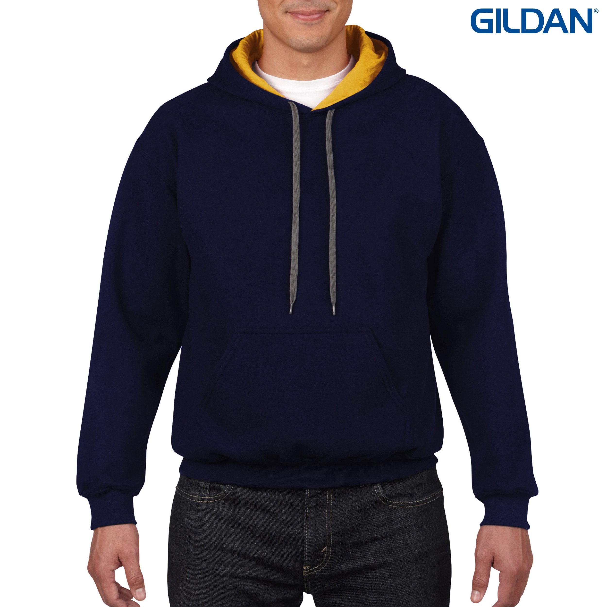 Gildan Heavy Blend Adult Contrast Hooded Sweatshirt