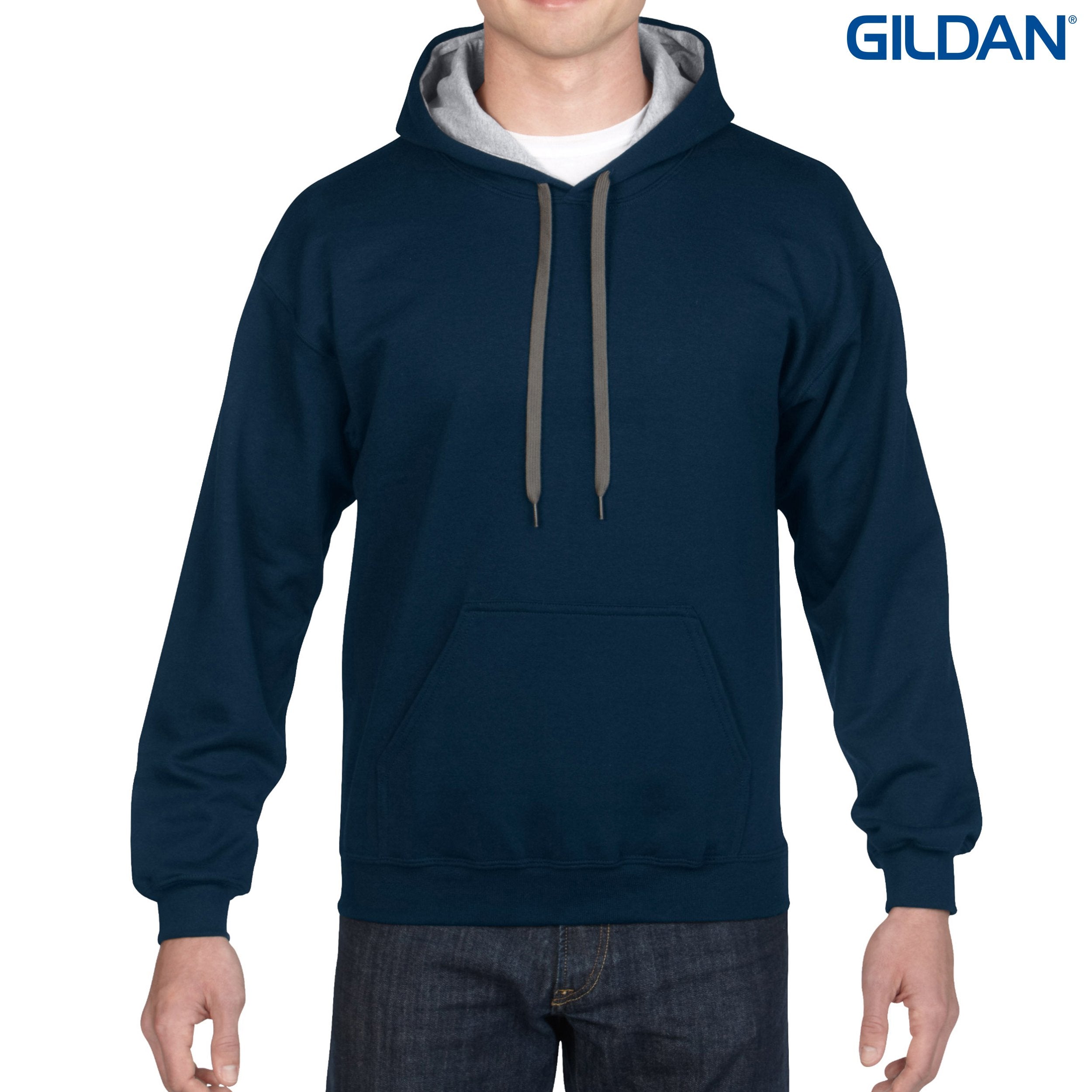 Gildan Heavy Blend Adult Contrast Hooded Sweatshirt