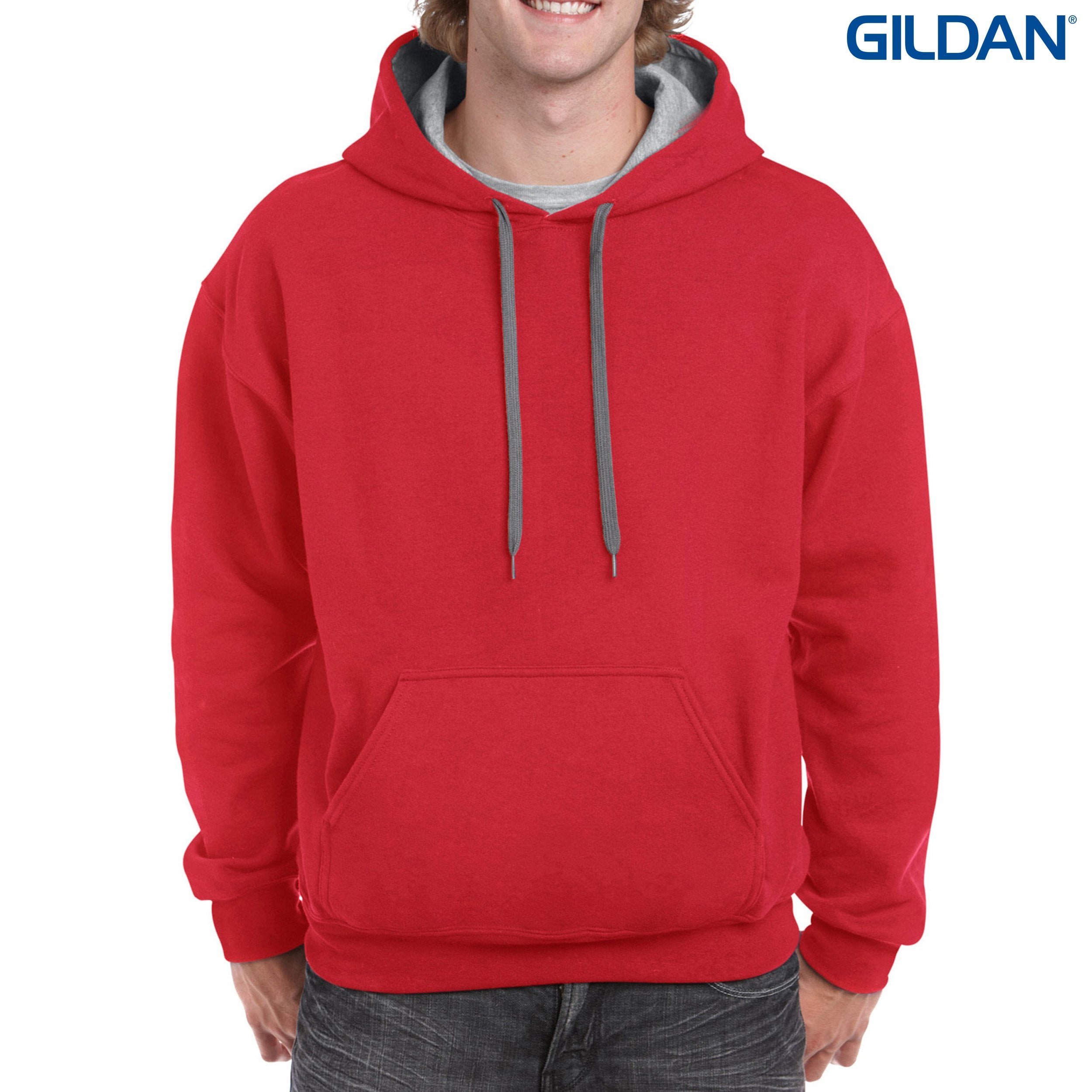 Gildan Heavy Blend Adult Contrast Hooded Sweatshirt
