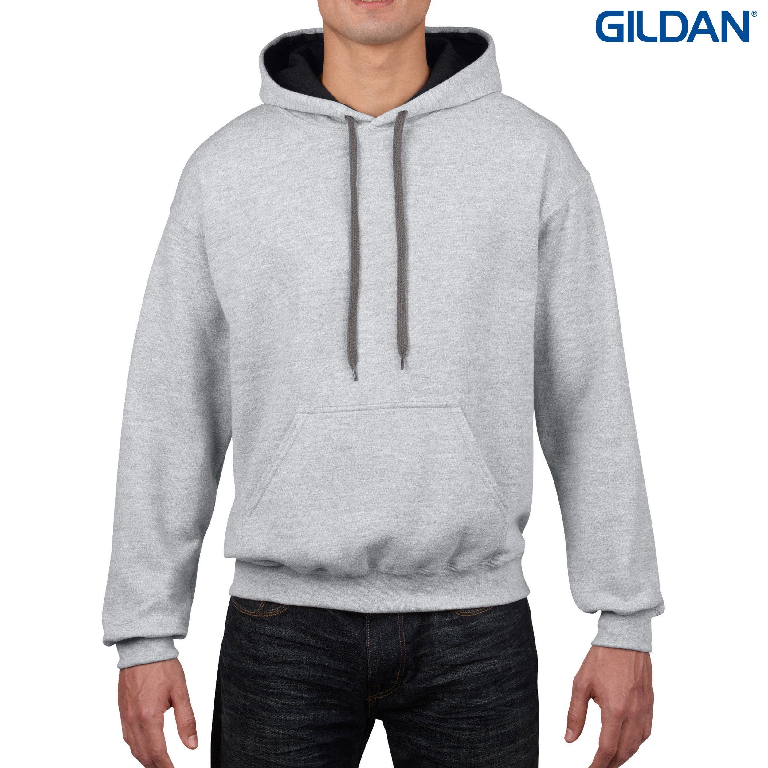 Gildan Heavy Blend Adult Contrast Hooded Sweatshirt