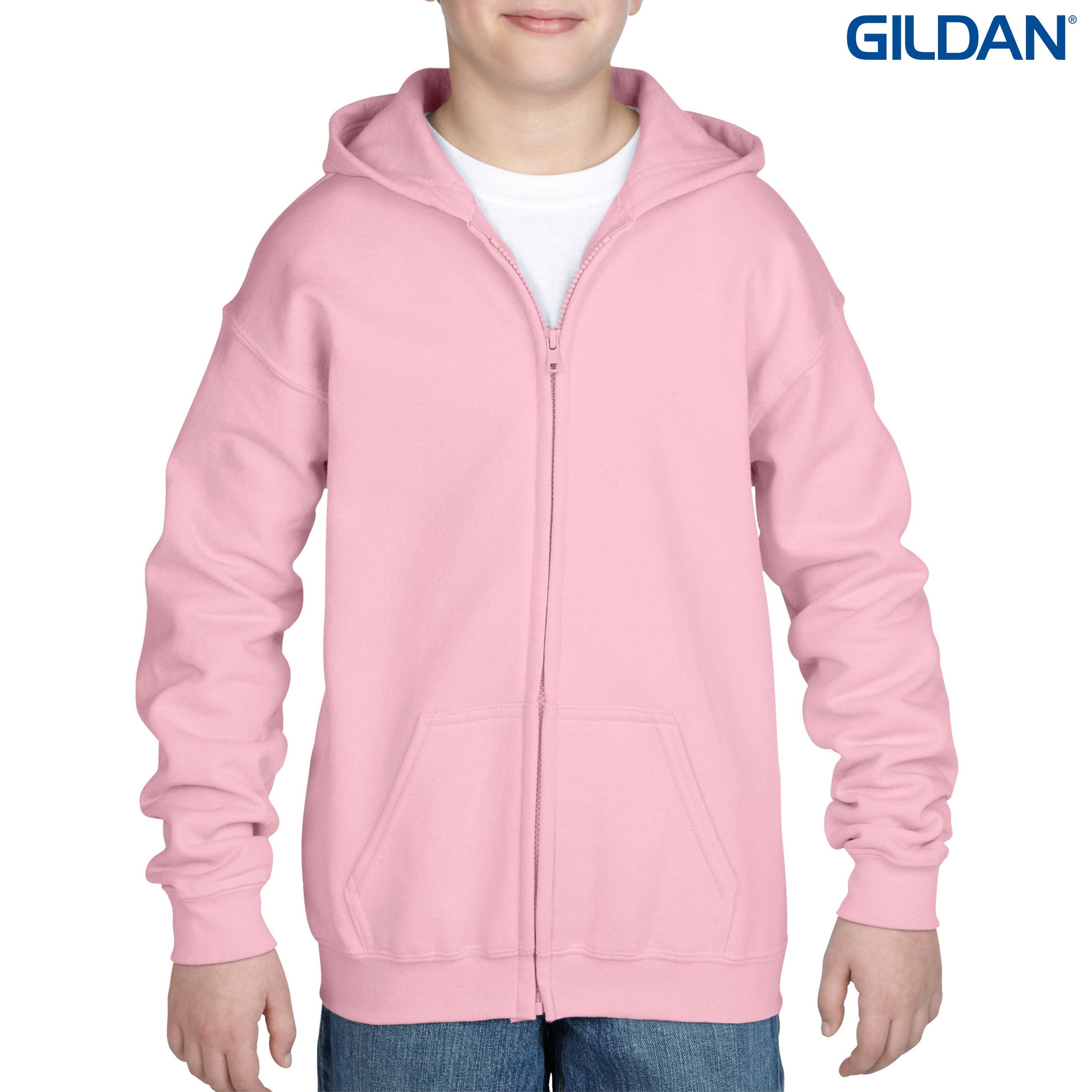 Gildan Heavy Blend Youth Full Zip Hooded Sweatshirt
