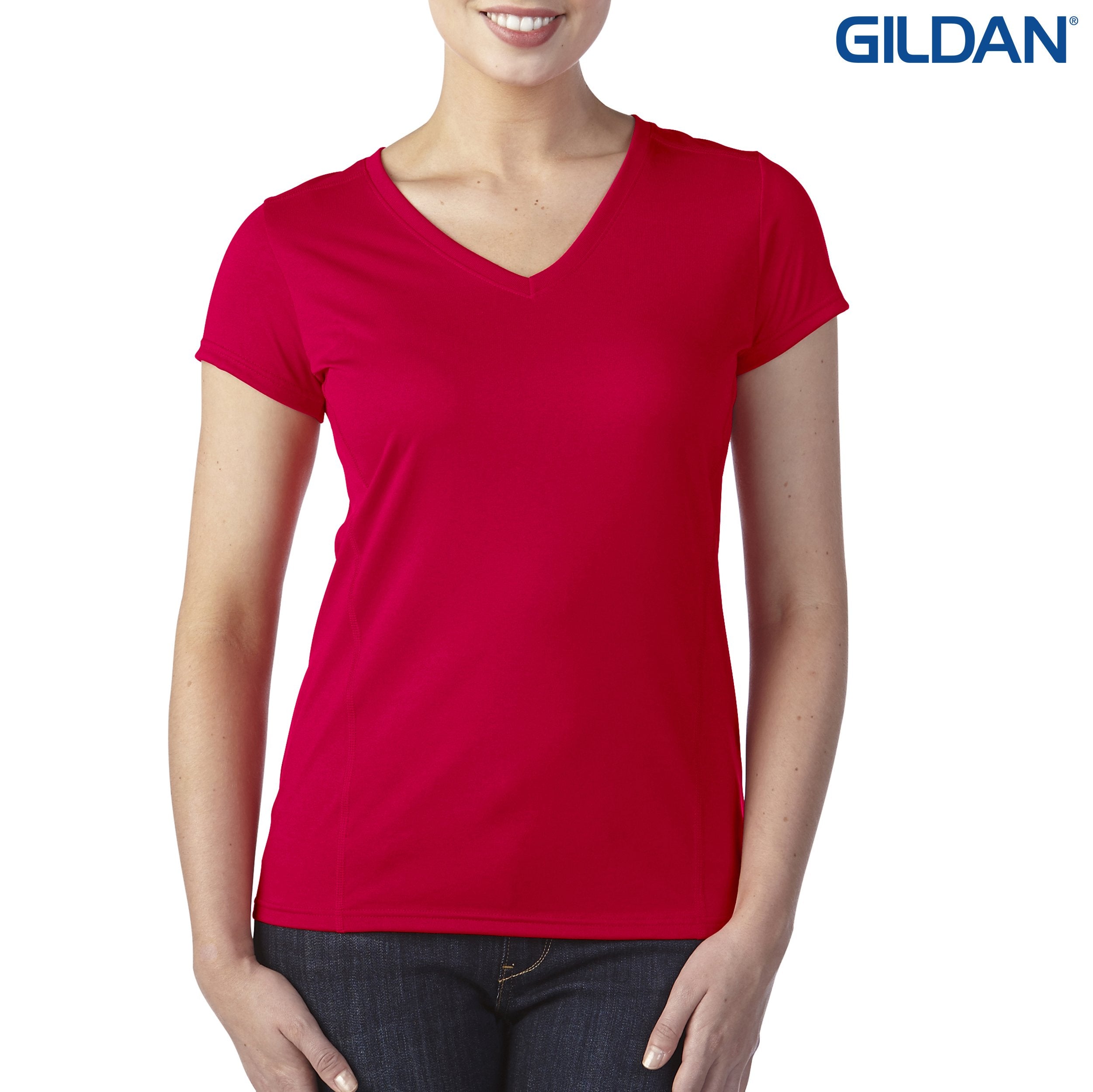 Gildan Performance Ladies’ V-Neck Tech T-Shirt