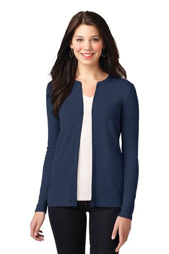 LM1008 Port Authority® Ladies Concept Stretch Button-Front Cardigan – product view 1