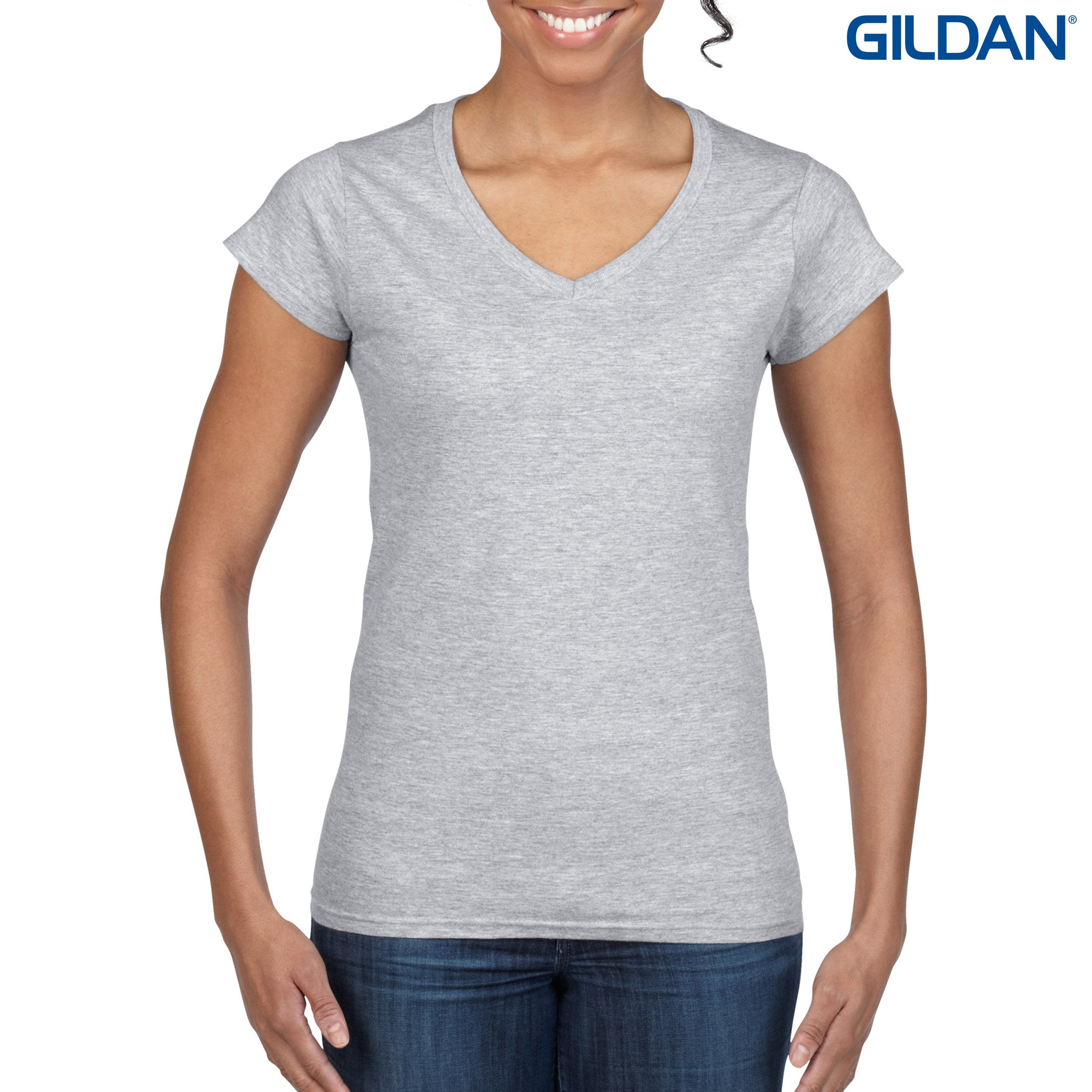 64V00L Gildan Softstyle Ladies’ V-Neck T-Shirt