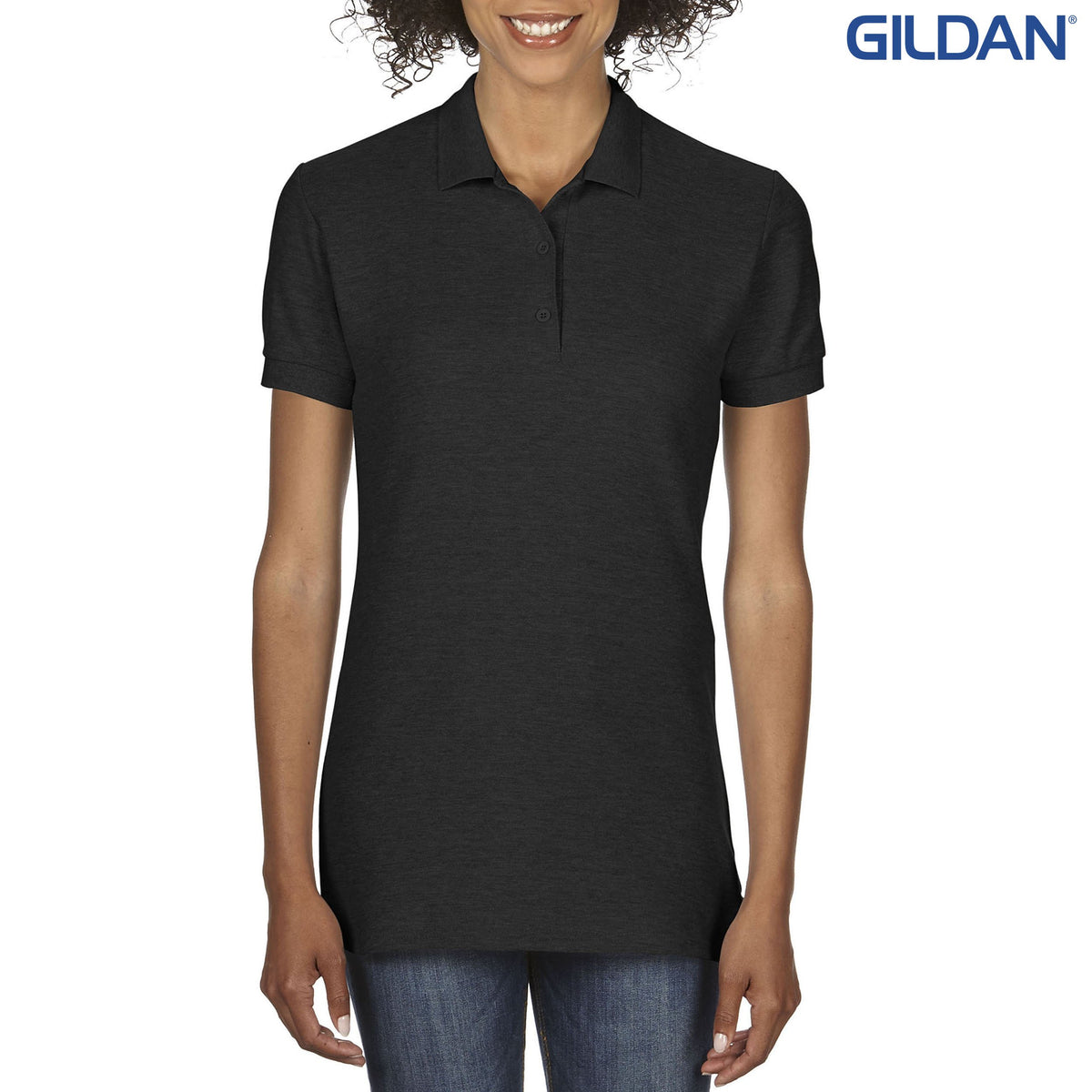 82800L Gildan DryBlend Ladies’ Double Pique Sport Shirt – product view 1