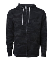 Unisex Lightweight Fitted Zip Hooded Sweatshirt – product view 2