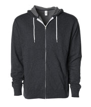 Unisex Lightweight Fitted Zip Hooded Sweatshirt – product view 4