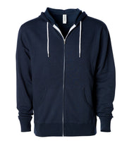 Unisex Lightweight Fitted Zip Hooded Sweatshirt – product view 6