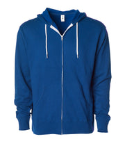 Unisex Lightweight Fitted Zip Hooded Sweatshirt – product view 13