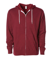 Unisex Lightweight Fitted Zip Hooded Sweatshirt – product view 10