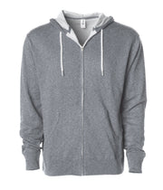 Unisex Lightweight Fitted Zip Hooded Sweatshirt – product view 5