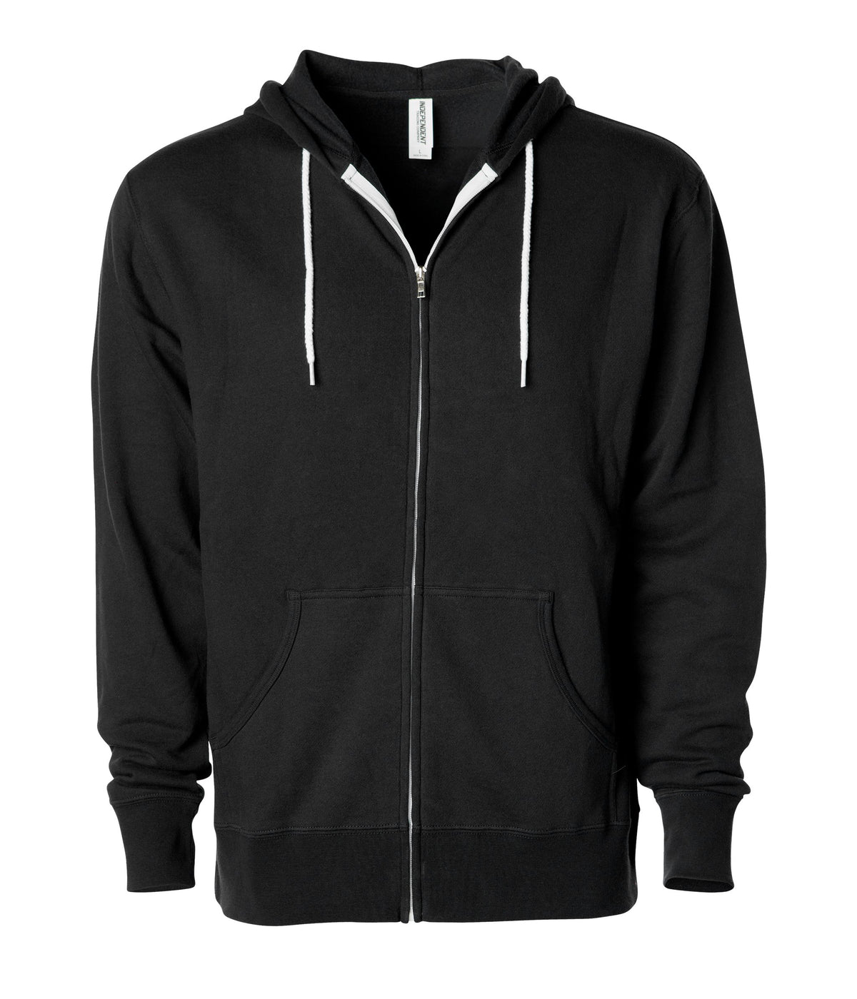 Unisex Lightweight Fitted Zip Hooded Sweatshirt – product view 3