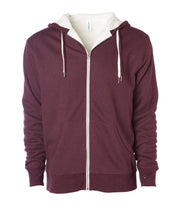 Unisex Heavyweight Sherpa Lined Heather Zip Hood – product view 5