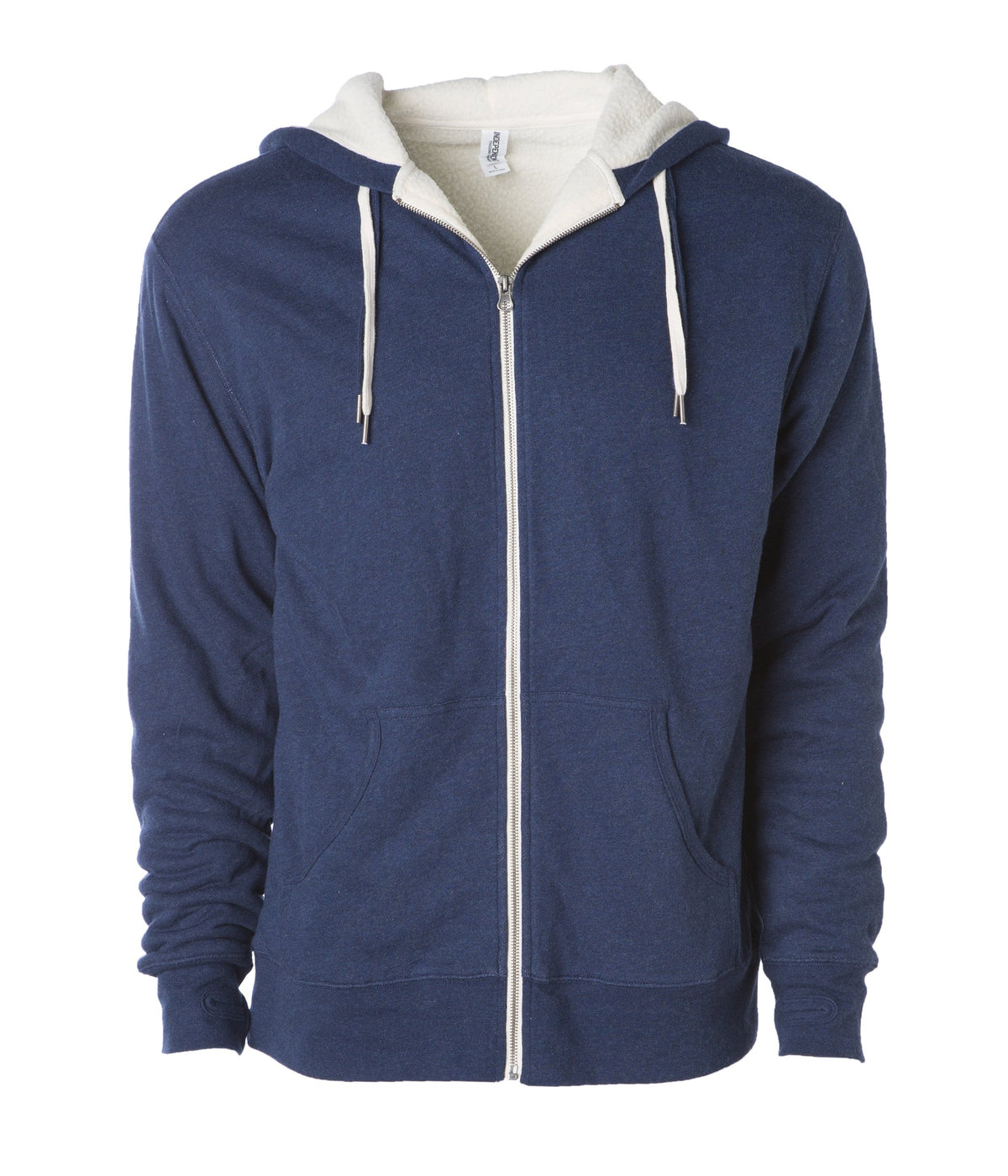 Unisex Heavyweight Sherpa Lined Heather Zip Hood – product view 1