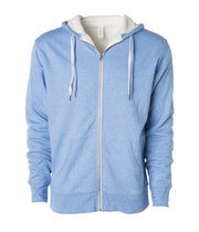 Unisex Heavyweight Sherpa Lined Heather Zip Hood – product view 6