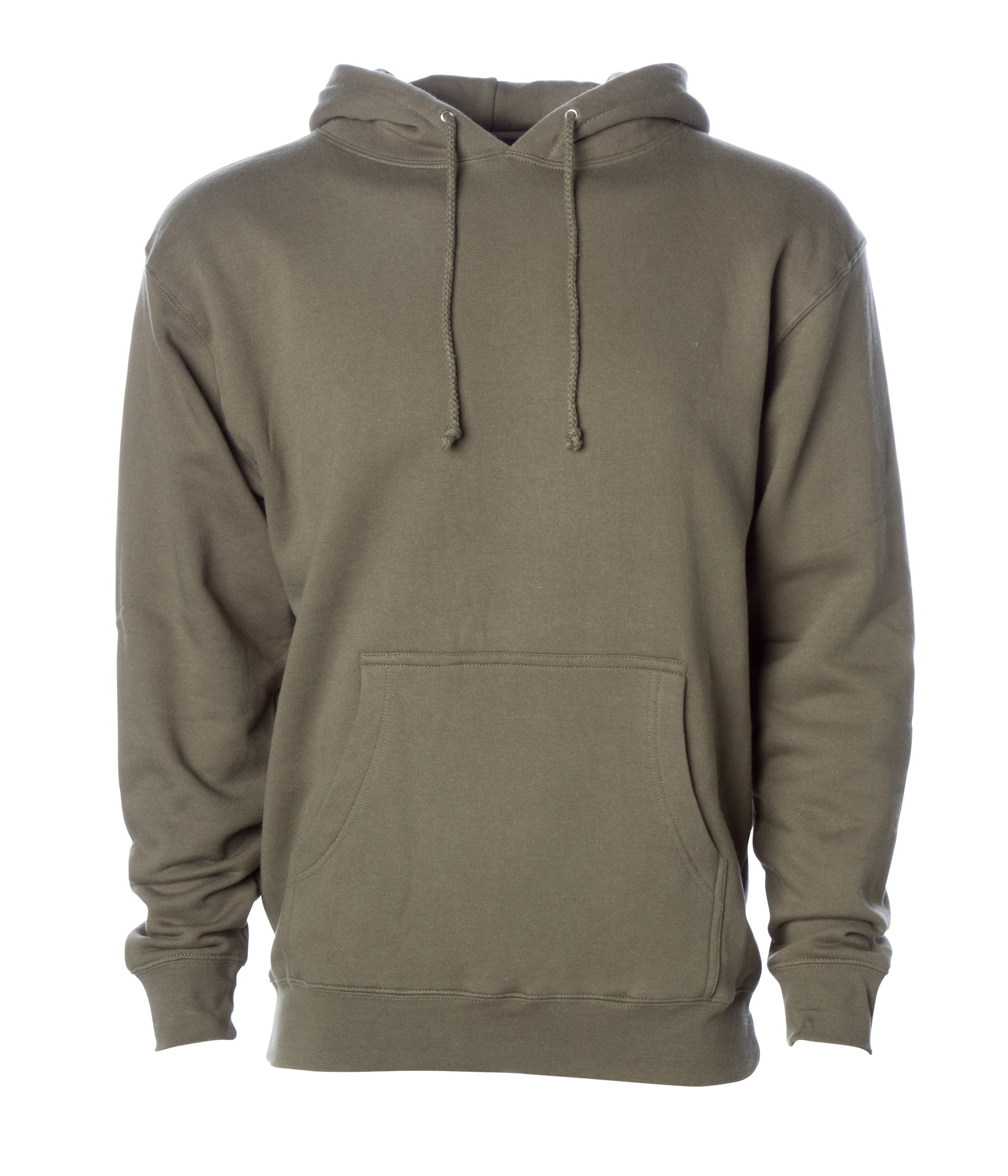 IND4000 Men's Heavyweight Hooded Pullover Sweatshirt in Army