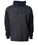 IND4000 Men's Heavyweight Hooded Pullover Sweatshirt in Charcoal Heather/Black