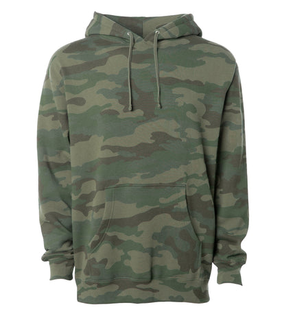 IND4000 Men's Heavyweight Hooded Pullover Sweatshirt in Forest Camo