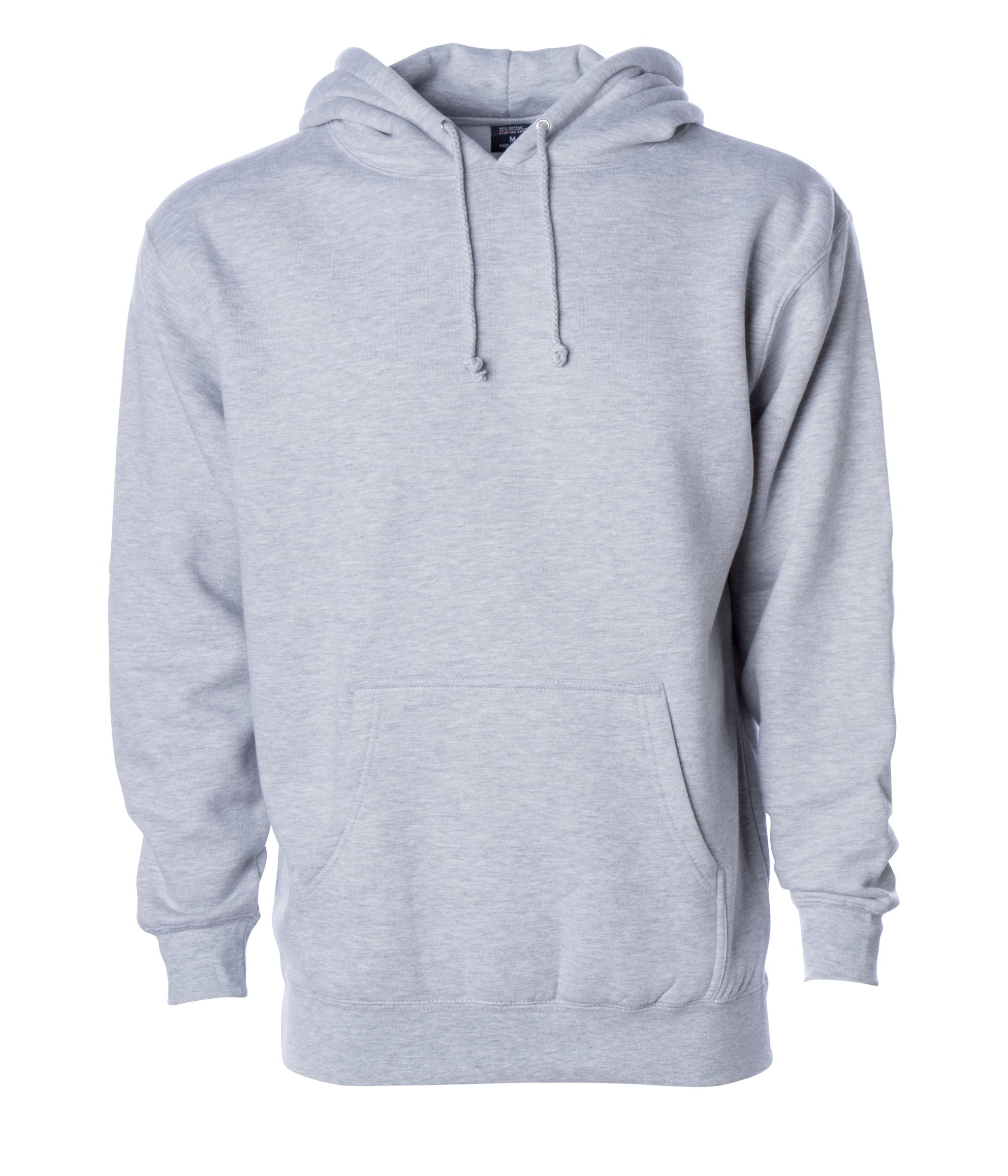 IND4000 Men's Heavyweight Hooded Pullover Sweatshirt in Grey Heather