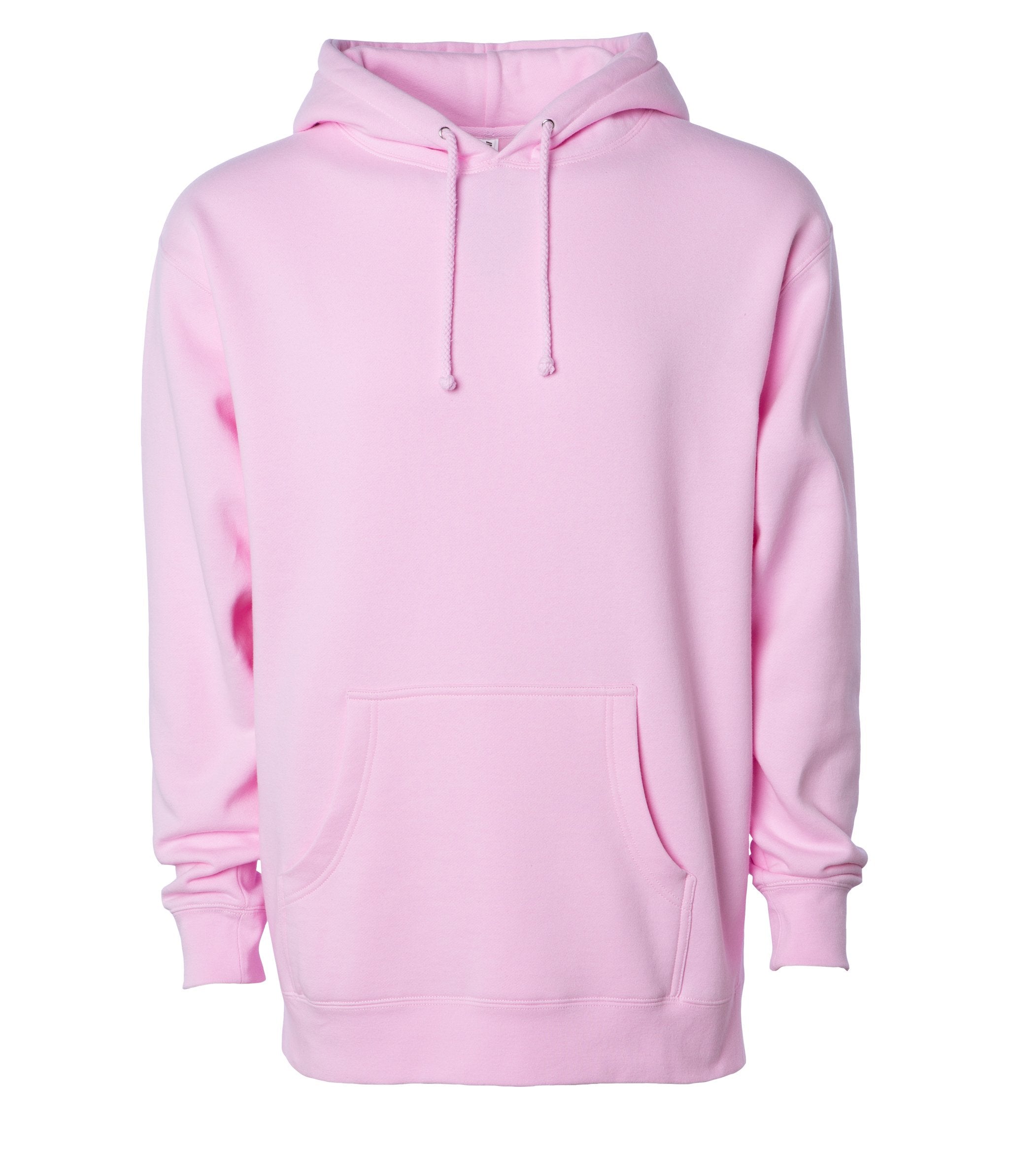 IND4000 Men's Heavyweight Hooded Pullover Sweatshirt in Light Pink
