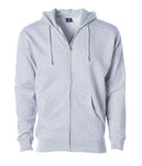 IND4000Z Independent Heavyweight Zip Hooded Sweatshirt in Grey Heather