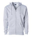 IND4000Z Independent Heavyweight Zip Hooded Sweatshirt in Grey Heather