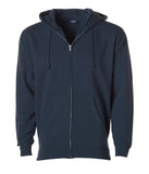 IND4000Z Independent Heavyweight Zip Hooded Sweatshirt in Navy