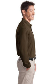 K500LS Port Authority Silk Touch Long Sleeve Pique – product view 4