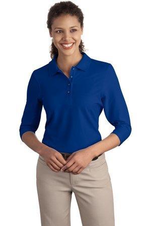 L562 Port Authority® - Ladies Silk Touch™ 3/4-Sleeve Polo