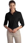 L562 Port Authority® - Ladies Silk Touch™ 3/4-Sleeve Polo