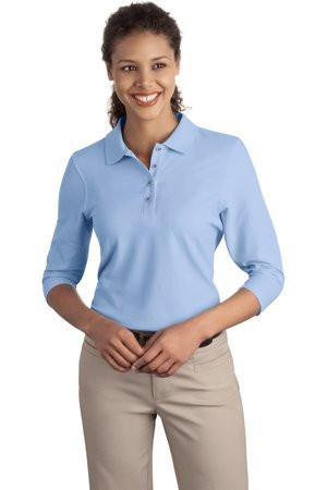 L562 Port Authority® - Ladies Silk Touch™ 3/4-Sleeve Polo