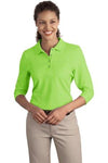 L562 Port Authority® - Ladies Silk Touch™ 3/4-Sleeve Polo