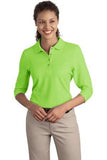 L562 Port Authority® - Ladies Silk Touch™ 3/4-Sleeve Polo