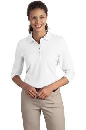 L562 Port Authority® - Ladies Silk Touch™ 3/4-Sleeve Polo