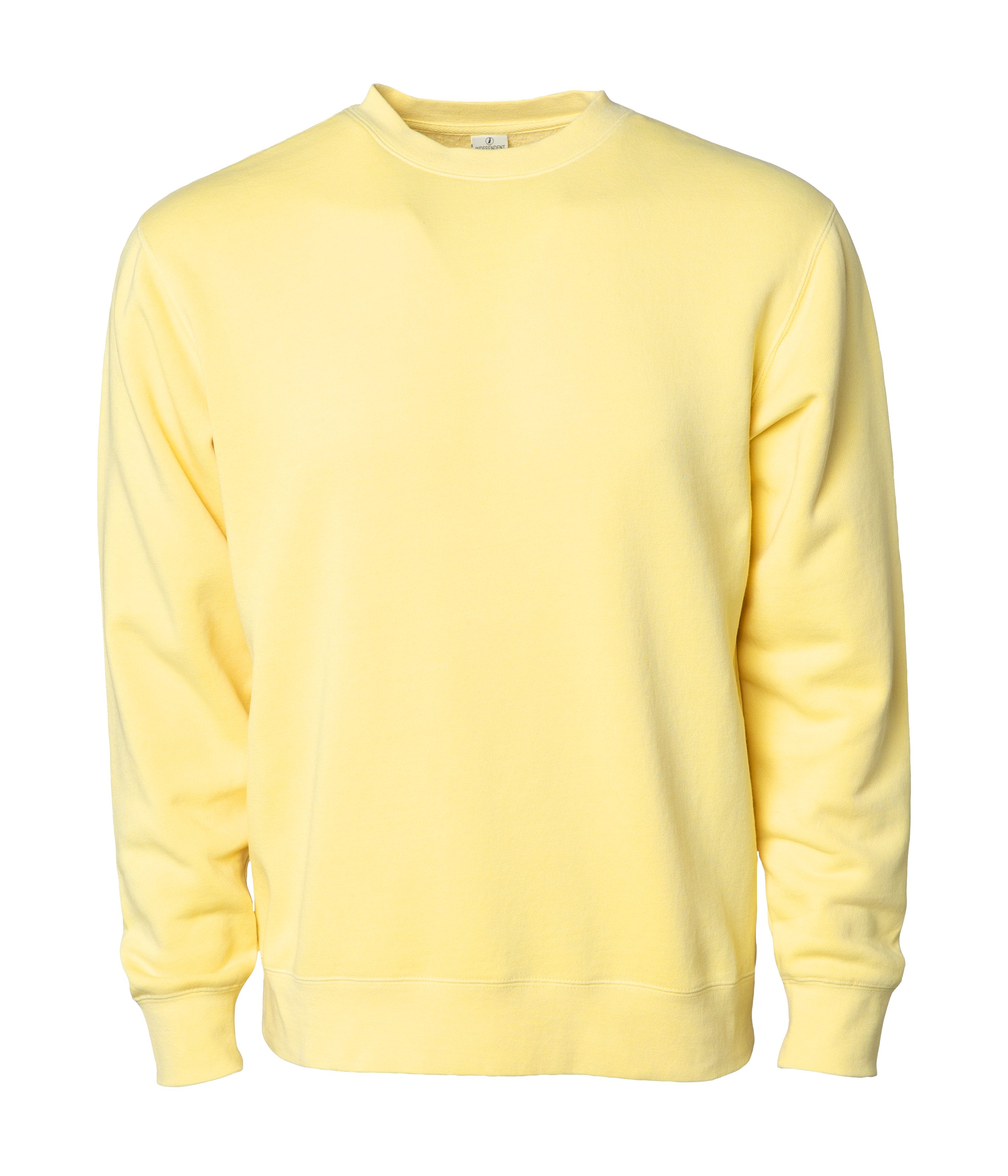 PRM3500 Unisex Midweight Pigment Dyed Crew Neck in Pigment Lemon