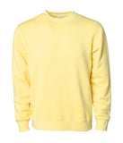 PRM3500 Unisex Midweight Pigment Dyed Crew Neck in Pigment Lemon