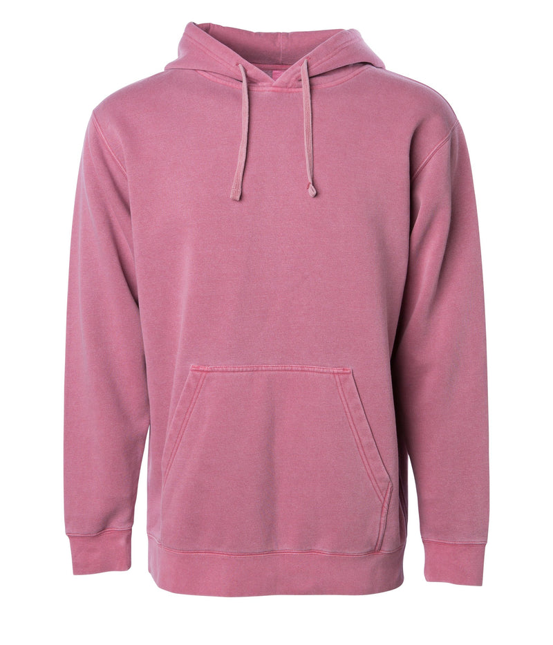 Unisex Midweight Pigment Dyed Hooded Pullover – product view 1