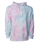 PRM4500TD Unisex Midweight Tie Dye Hooded Pullover Sweatshirt in Tie Dye Cotton Candy