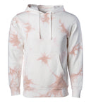 PRM4500TD Unisex Midweight Tie Dye Hooded Pullover Sweatshirt in Tie Dye Dusty Pink